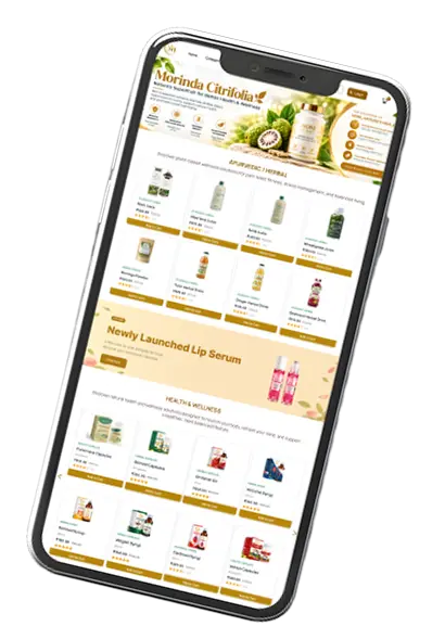 Velhans shop on a mobile phone